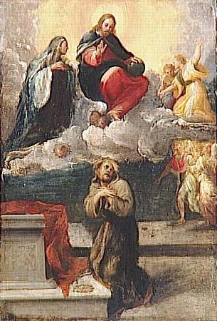 Pietro Faccini Christ and the Virgin Mary appear before St. Francis of Assisi